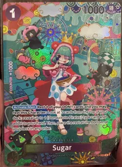 Bandai One Piece CCG Sugar OP10-065 Full Art Special Holo SP Character Card - Image 1