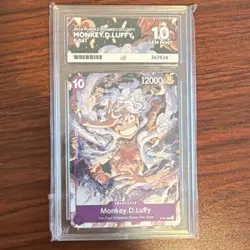 Monkey.D.Luffy One Piece Card Game 2024 Purple Set P-041 Ace Grading GEM MINT - Image 1