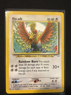 Pokemon TCG Ho-Oh Neo Revelation Card 18/64 Unlimited Rare NM Vintage - Image 1