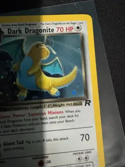 Pokemon Dark Dragonite Holo Rare TCG Card 5/82 - Image 3