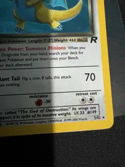 Pokemon Dark Dragonite Holo Rare TCG Card 5/82 - Image 4