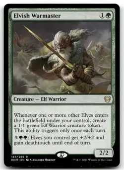 MTG Elvish Warmaster - Kaldheim - NM Magic The Gathering - Image 1