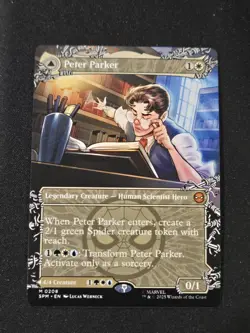 MTG Peter Parker (0208) (Borderless) Marvel's Spider-Man NM - Image 1