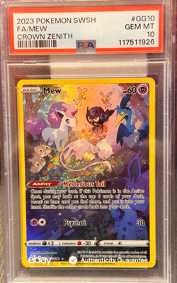 Pokemon Mew GG10/GG70 Crown Zenith: Galarian Gallery Holo - PSA 10 Gem Mint - Image 1