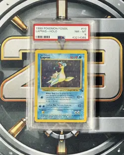 1999 Pokemon Fossil Lapras Holo – PSA 8 (NM-MT) – WOTC Vintage - Image 1