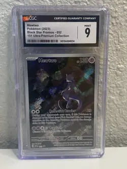 Mewtwo Pokemon 151 Ultra Premium Collection Black Star Promo English 052 CGC 9 - Image 1