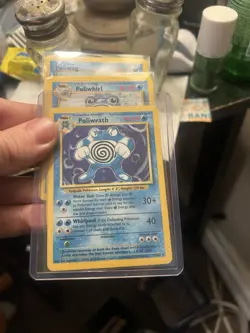 Pokemon TCG Base Set Poliwag, Poliwhirl, Poliwrath Cards 1999 Vintage Lot - Image 3