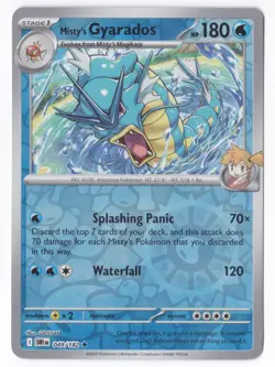 Pokemon Misty's Gyarados Destined Rivals 049/182 Reverse Holo Rare - NM - Image 1