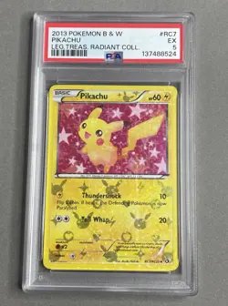 Pokemon PSA 5 EX Pikachu RC7/RC25 Legendary Treasures Radiant Collection - Image 1
