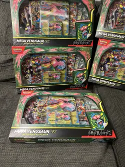 5x Pokemon TCG: Mega Venusaur ex Premium Collection - Factory Sealed Box LOT - Image 4