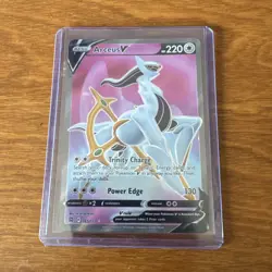 Arceus V 165/172 SWSH Brilliant Stars Full Art Ultra Rare Holo Pokemon 2022 NM - Image 1