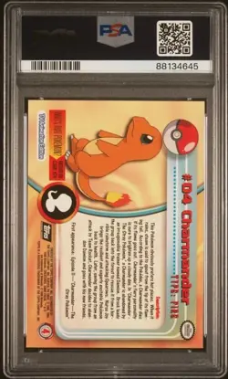 1999 Topps Pokemon TV Charmander #4 PSA8 - Image 2