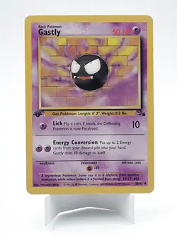 Gastly 33/62 1st Edition MP - Fossil Pokemon TCG - Image 1