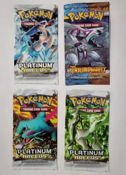 Pokemon Empty Booster Wrappers HeartGold SoulSilver Triumphant Arceus Platinum - Image 1
