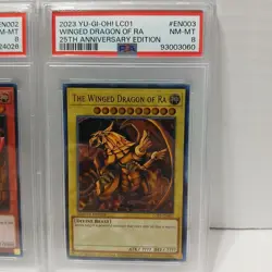 Yu-Gi-Oh! PSA 8 Egyptian God Card Set (Obelisk, Slifer, Ra) - Image 4