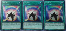 Yugioh 3x Sky Iris OP03-EN009 Super Rare Near Mint Playset - Image 2