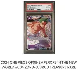 2024 ONE PIECE OP09-EMPERORS IN THE NEW WORLD #004 ZORO-JUUROU TREASURE RARE - Image 3