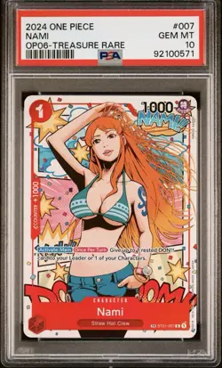 One Piece 2024 Wings of the Captain Nami OP-06 #007 Treasure Rare PSA10 - Image 1