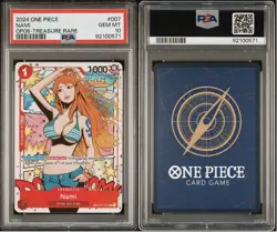 One Piece 2024 Wings of the Captain Nami OP-06 #007 Treasure Rare PSA10 - Image 4