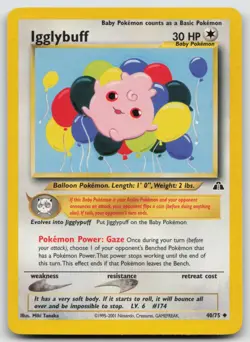 Pokemon Card Igglybuff Uncommon Neo Discovery 40/75 - Image 1