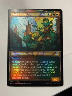 MTG TCG: Rulik Mons, Warren Chief 316, Dominaria United _ Foil - Image 1