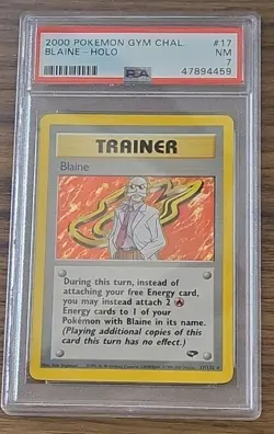 Pokemon Nintendo Blaine Gym Challenge 17/132 Holo PSA 7 2000 - Image 1