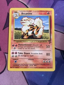 ARCANINE 33/130 Base Set 2 Uncommon Pokemon Card - Image 1