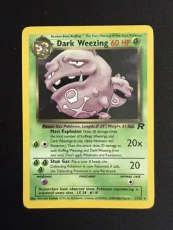 Dark Weezing #31/82 - Pokemon TCG - Team Rocket - Rare - LP - Image 1