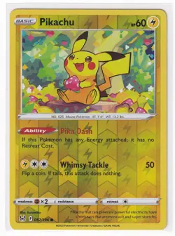 Pikachu 052/196 - Lost Origin - NM Reverse Holo - Pokemon TCG - Image 1