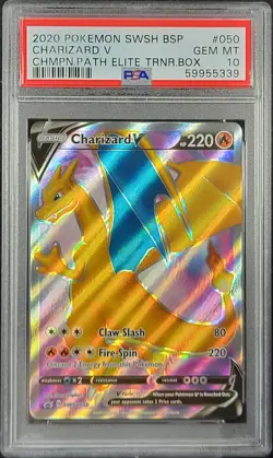 ✨ PSA 10 Pokemon Charizard V SWSH050 SEQUENTIALLY CERTIFIED PAIR AVAILABLE! - Image 1