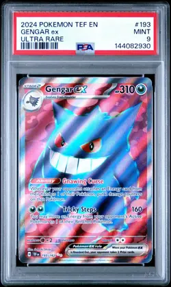Gengar EX 2024 Pokemon Temporal Forces Ultra Rare 193/162 PSA 9 MINT - Image 1