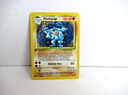 Pokemon TCG Machamp #8 Base Set 1st Edition Holo Rare Vintage NM - Image 1