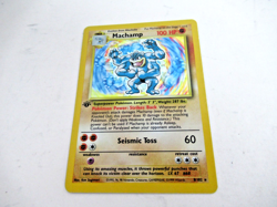 Pokemon TCG Machamp #8 Base Set 1st Edition Holo Rare Vintage NM - Image 3