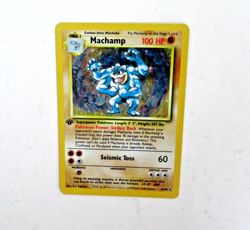 Pokemon TCG Machamp #8 Base Set 1st Edition Holo Rare Vintage NM - Image 4
