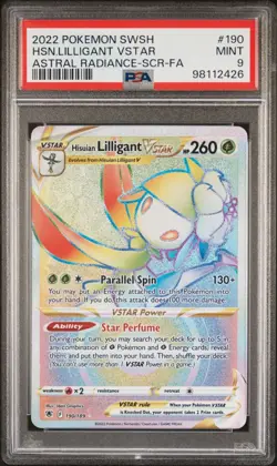 Pokemon SWSH Astral Radiance PSA 9 Full Art Hisuian Lilligant VSTAR #190 Pop 82 - Image 1
