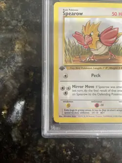 1999 Pokemon Jungle Spearow 1st Edition #62 PSA 10 - Image 3