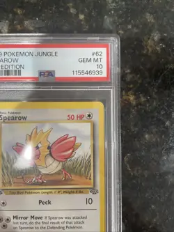 1999 Pokemon Jungle Spearow 1st Edition #62 PSA 10 - Image 5