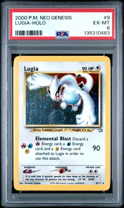 2000 POKEMON NEO GENESIS #9 LUGIA-HOLO PSA 6 - Image 1