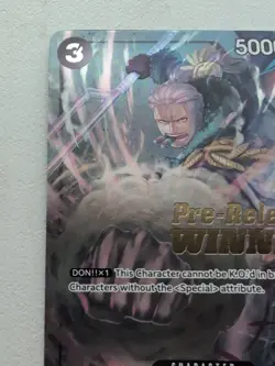 Smoker (Pre-Release) [Winner] P-025 One Piece Promotion Cards Foil - Image 5