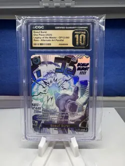 One Piece CCG Boeuf Burst AA Event OP12-060 Legacy of the Master CGC Pristine 10 - Image 1