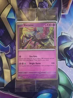 Pokemon TCG Xerneas Card 064/132 Mega Evolution Best Buy Stamped Promo, Sealed - Image 1