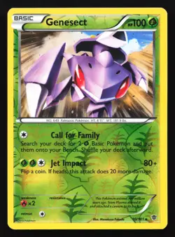 Genesect 10/101 Plasma Blast Reverse Holo Rare Pokemon Card - Image 1