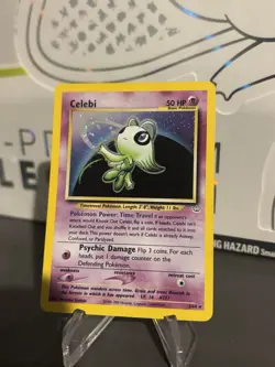 Pokemon TCG Celebi Neo Revelation Holo Rare Card 3/64 Unlimited MP - Image 1