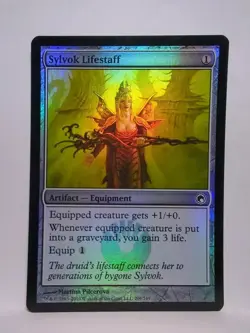 MTG - Sylvok Lifestaff - Foil Scars of Mirrodin - Image 1