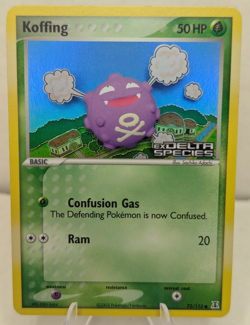 Koffing 72/113 2005 EX Delta Species Pokemon Card Reverse Holo Stamped - NM - Image 1