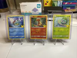 Pokemon 3 Card Set: Bulbasaur + Charmander + Squirtle - Pokemon 25th Anniversary - Image 1