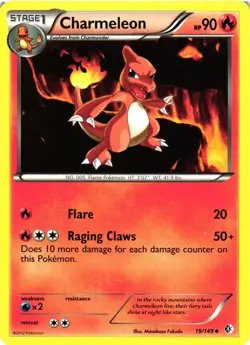 Pokemon TCG Charmeleon 19/149 Boundaries Crossed Regular LP/MP - Image 1