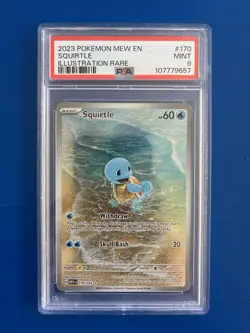 Pokemon 151 Squirtle 170/165 Illustration Rare Full Art Psa 9 Eng Mint - Image 1