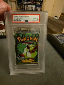 PSA 10 Gem Mint 1999 Pokemon Jungle 1st Edition Booster Pack Flareon Art Sealed - Image 1