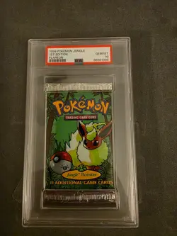 PSA 10 Gem Mint 1999 Pokemon Jungle 1st Edition Booster Pack Flareon Art Sealed - Image 3